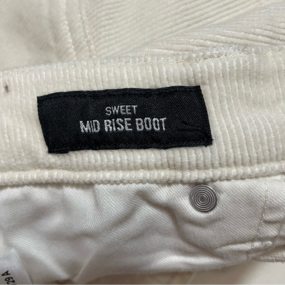 NWT Lucky Brand Mid Rise Corduroy Sweet Boot Pants Cream 8/29 - Picture 7 of 11